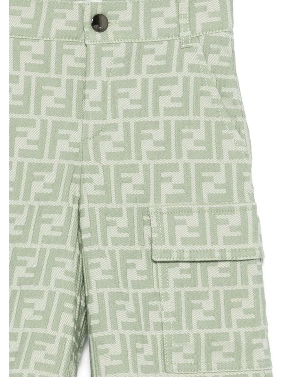 Fendi Blue Bermuda With Logo