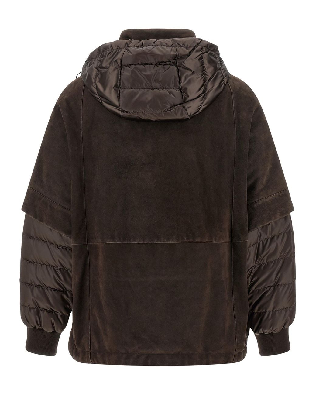 Moorer Black Wool Leather Jacket