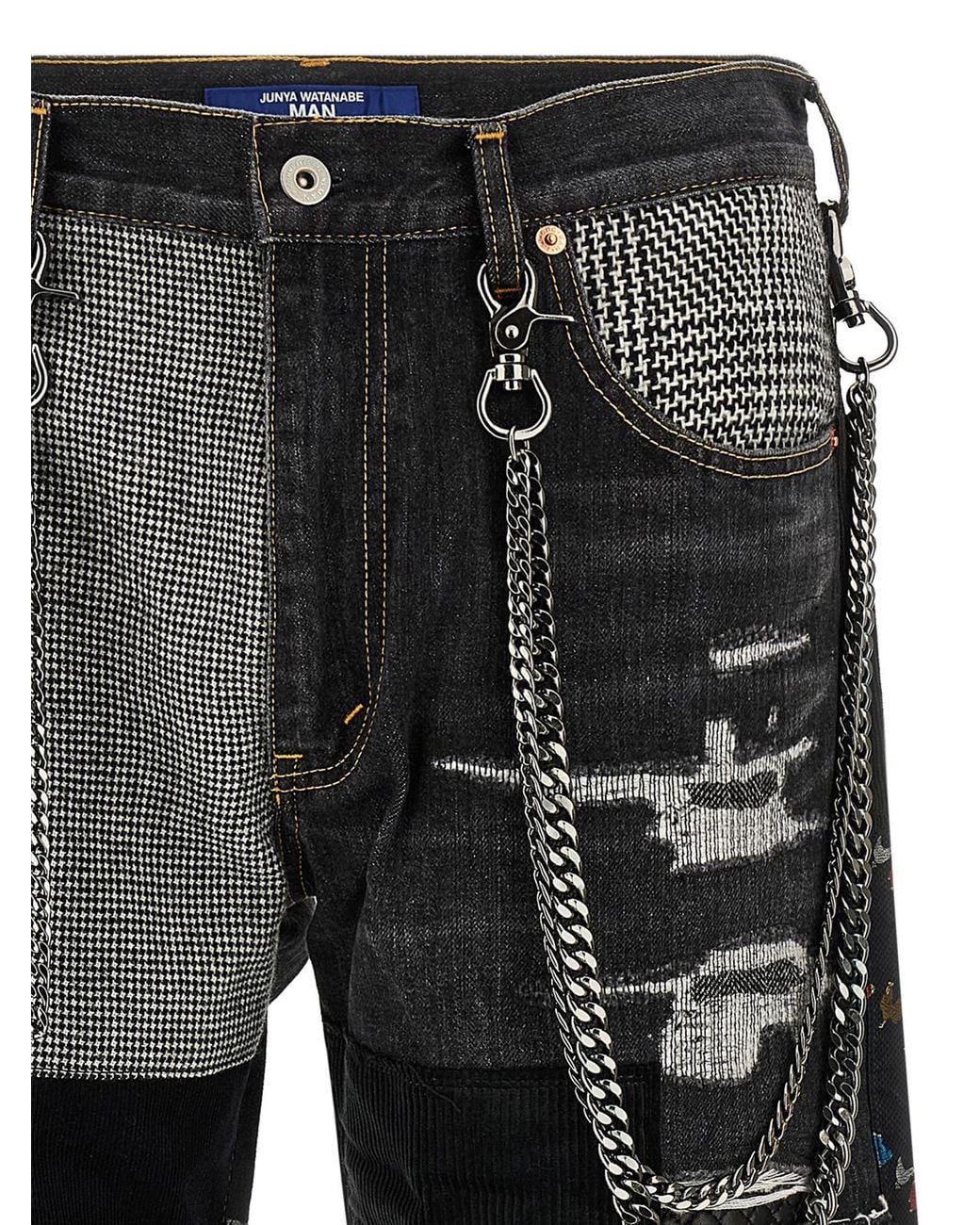 Junya Watanabe Gray Patchwork Jeans for men