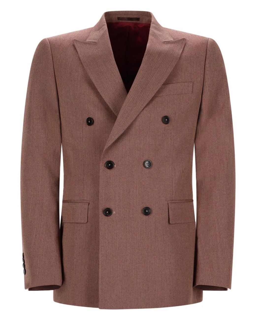 Drole de Monsieur Brown Polyester Wool Viscose Jacket for men