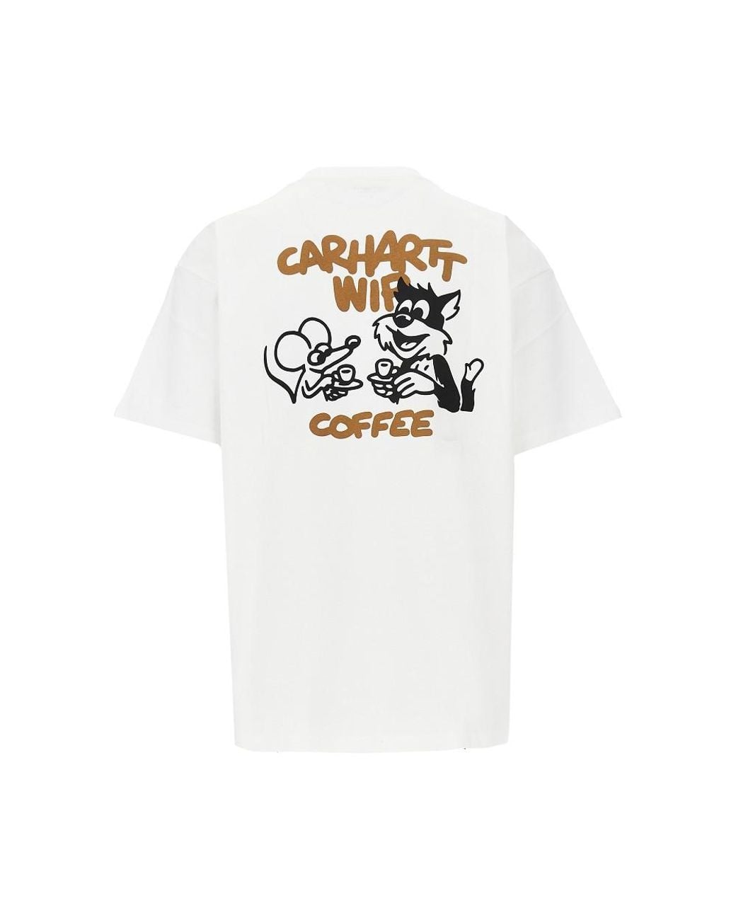 Carhartt White Coffee Break Print T-Shirt for men