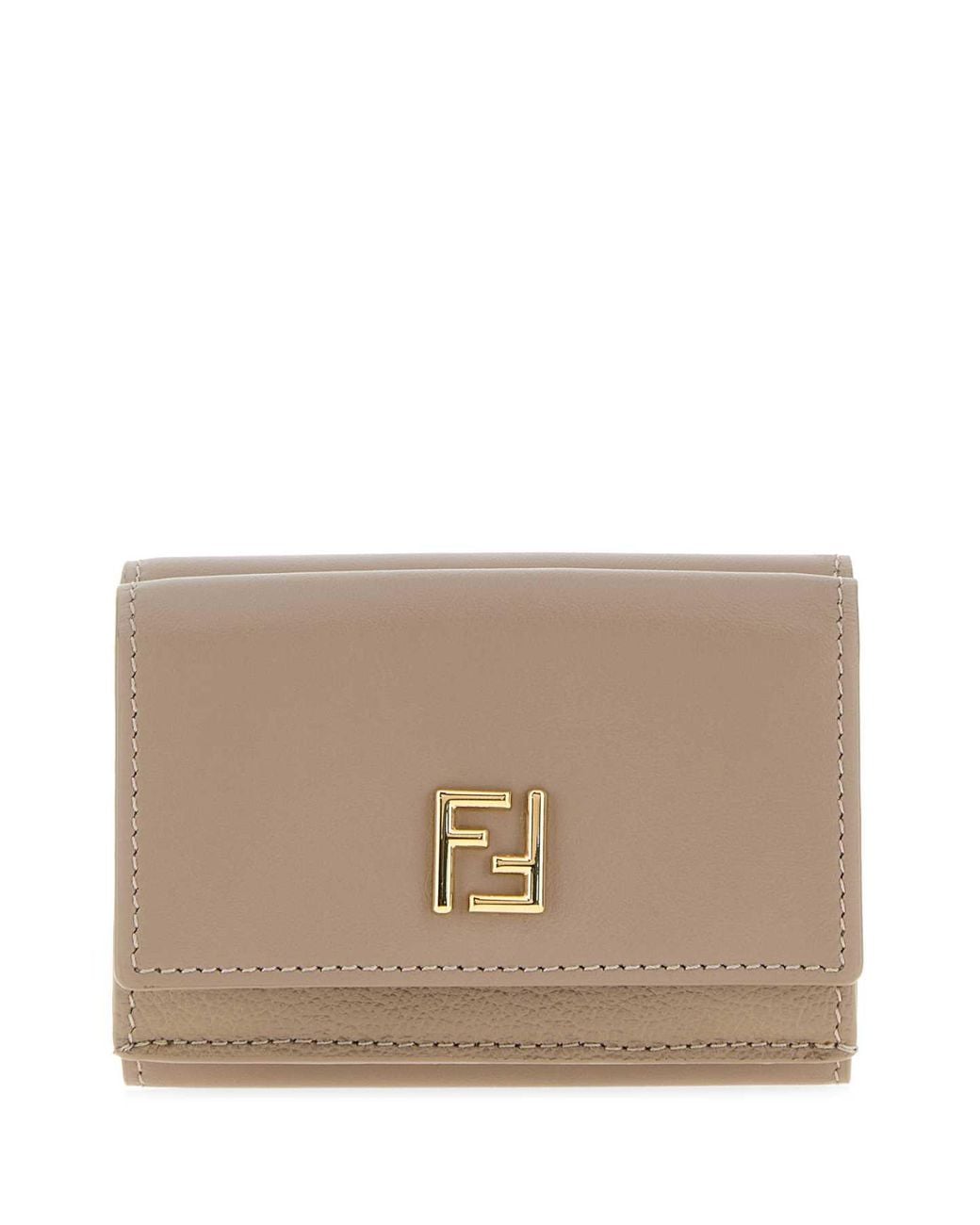 Fendi Brown Dove Leather Wallet