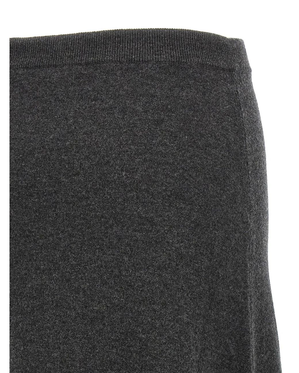 Balenciaga Gray Maxi Wool Skirt