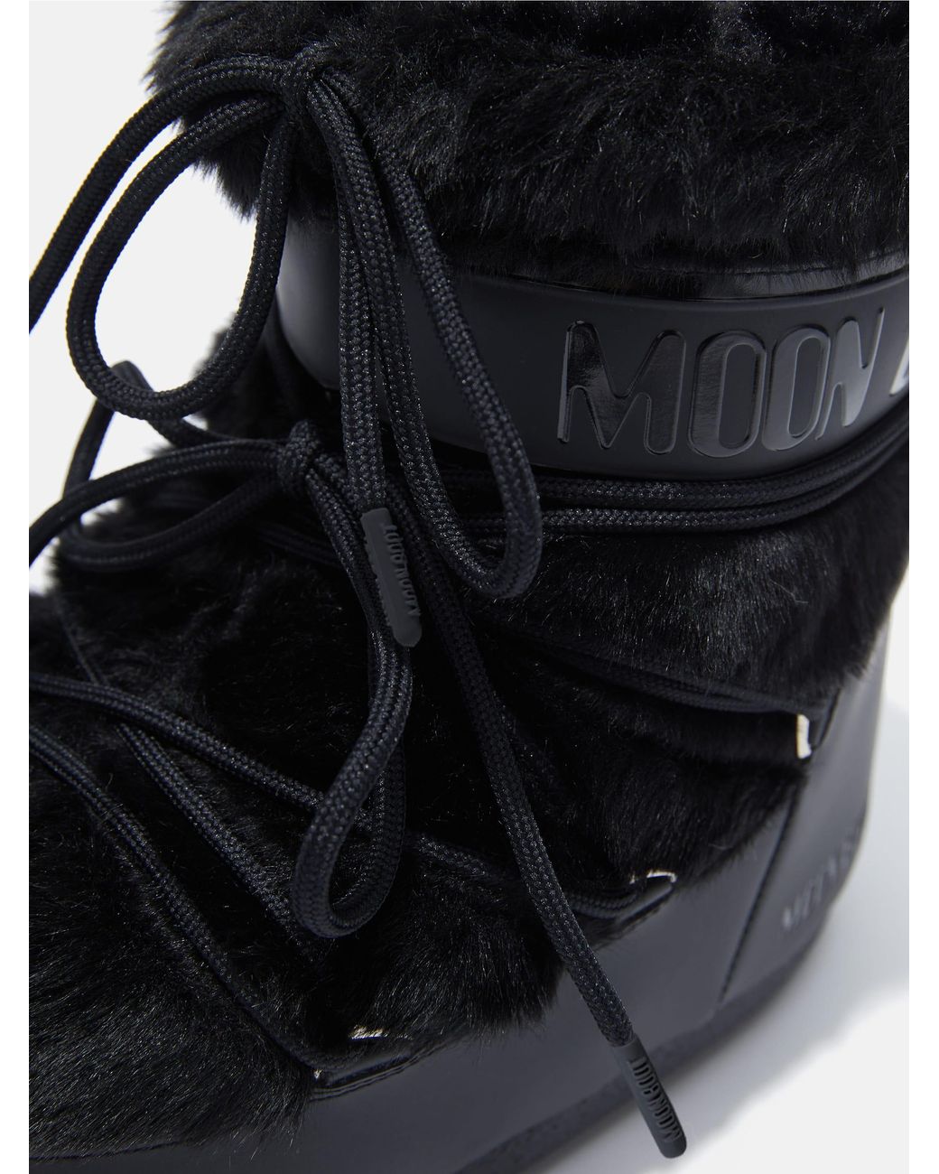 Moon Boot Black Mb Icon Low Faux Fur