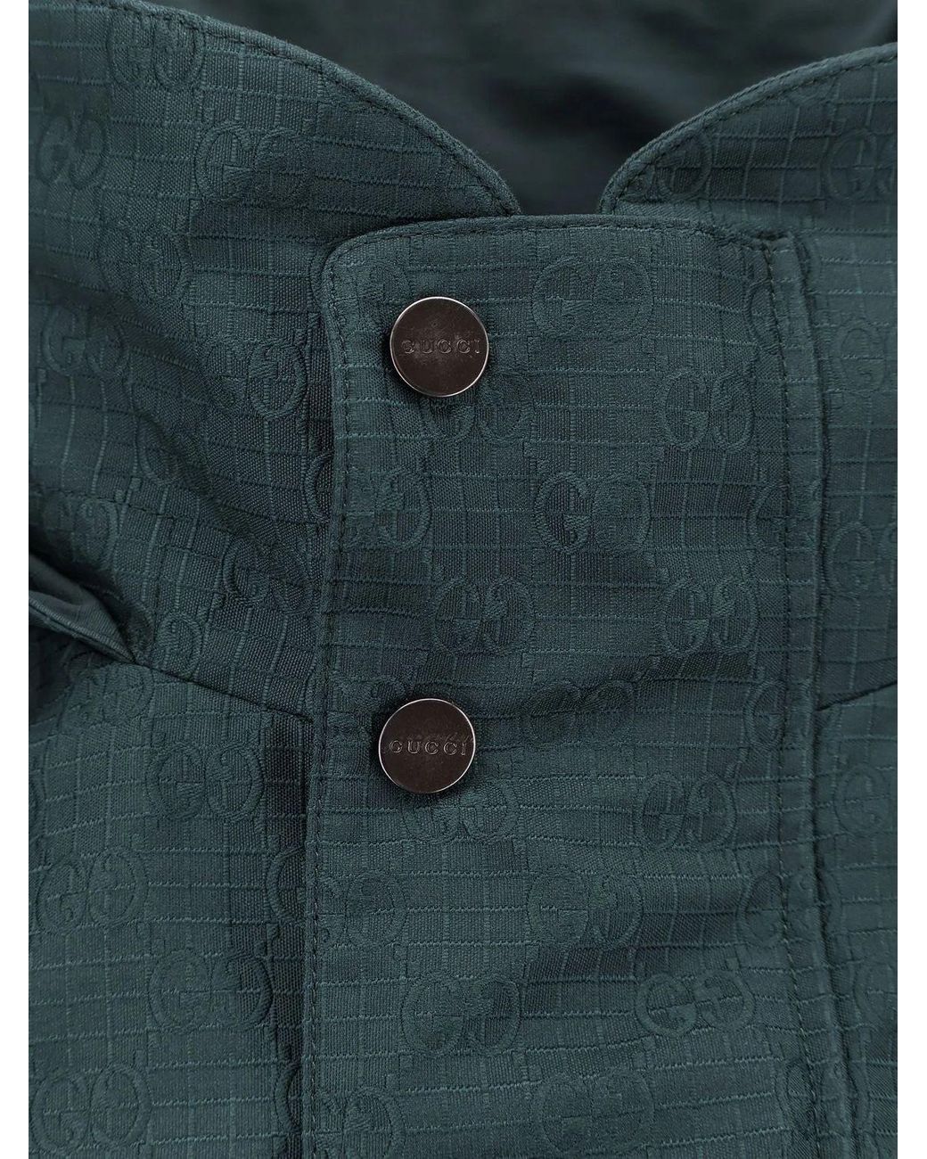 Gucci Blue Reversible Jacket In Ripstop Cotton for men