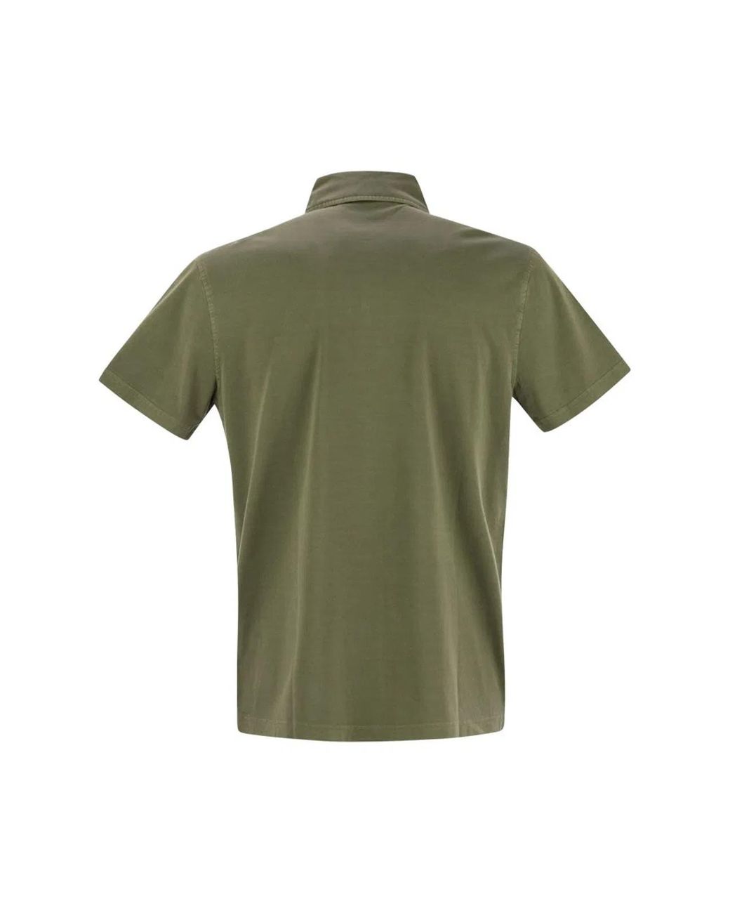 Fay Green Cotton Jersey Polo Shirt for men