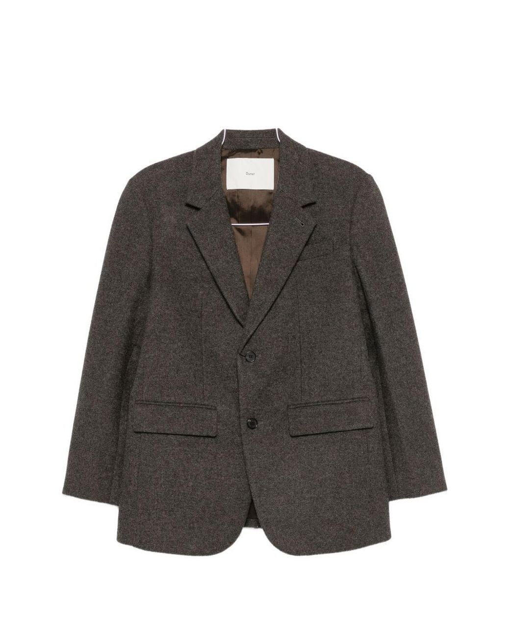 DUNST Gray Wool Single-Breasted Blazer Jacket