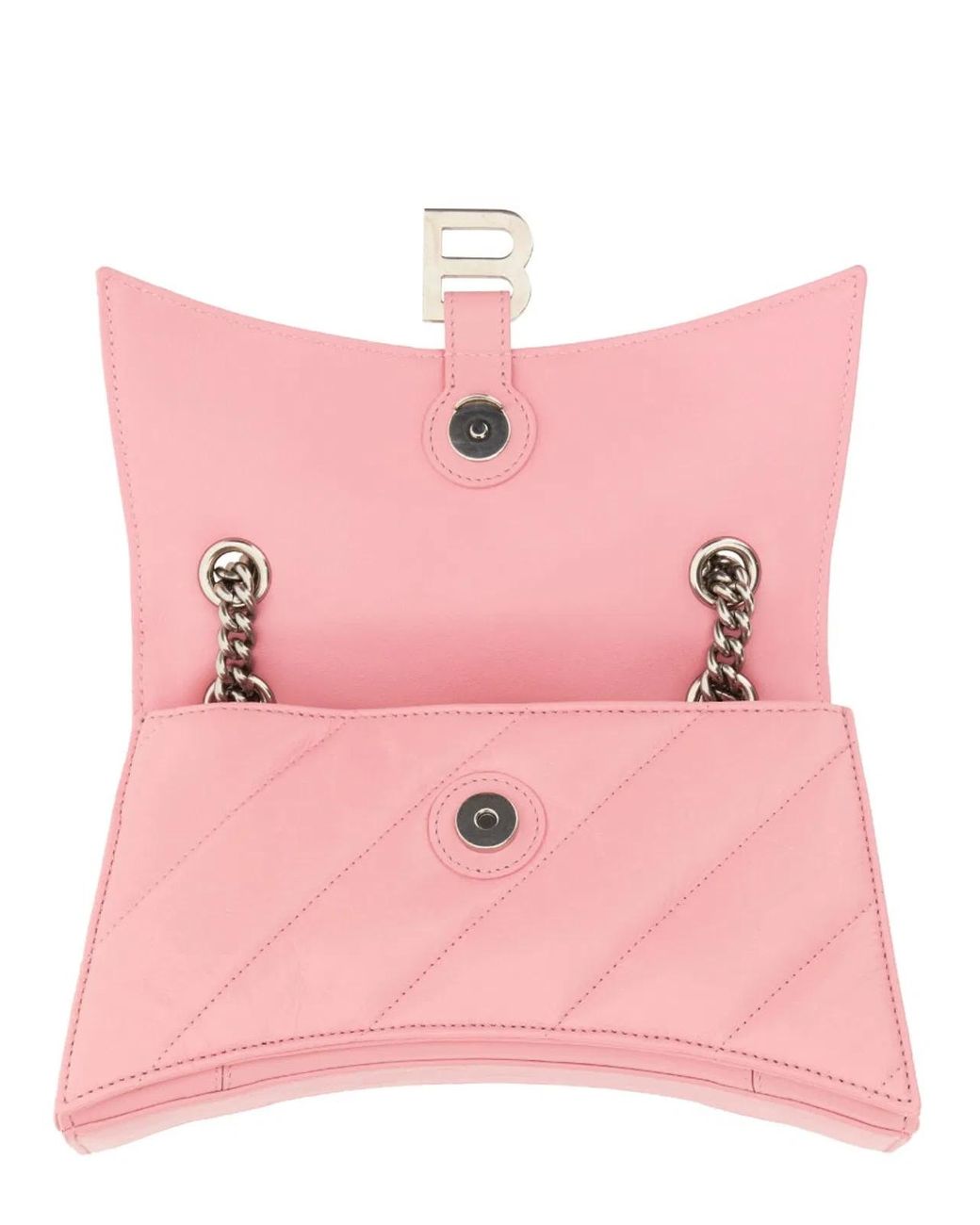Balenciaga Pink Quilted Crush Calfskin Small Chain Bag