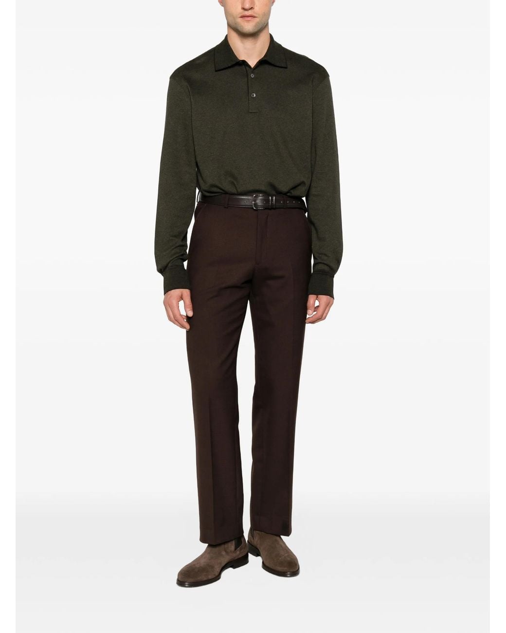 Zegna Green Polo Shirt for men