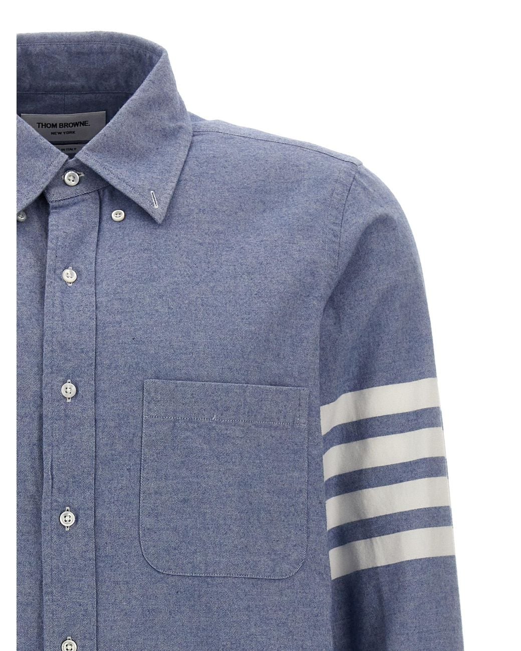 Thom Browne Blue '4 Bar' Shirt for men