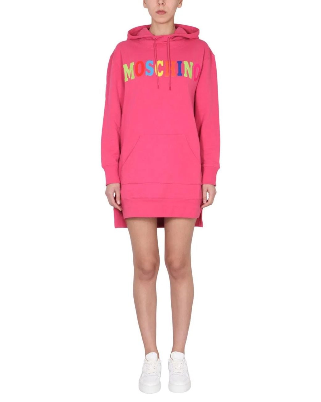 Moschino Couture Pink Dress With Flocked Logo