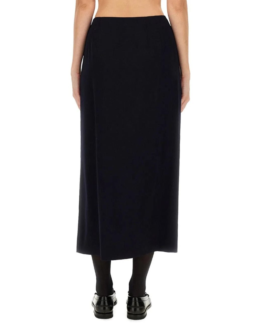 Moschino Couture Black Midi Skirt With Toggle