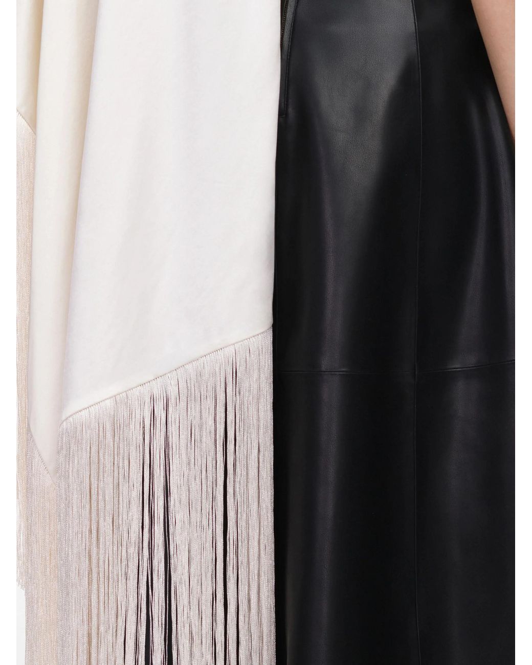 Self-Portrait White Fringed Scarf Top