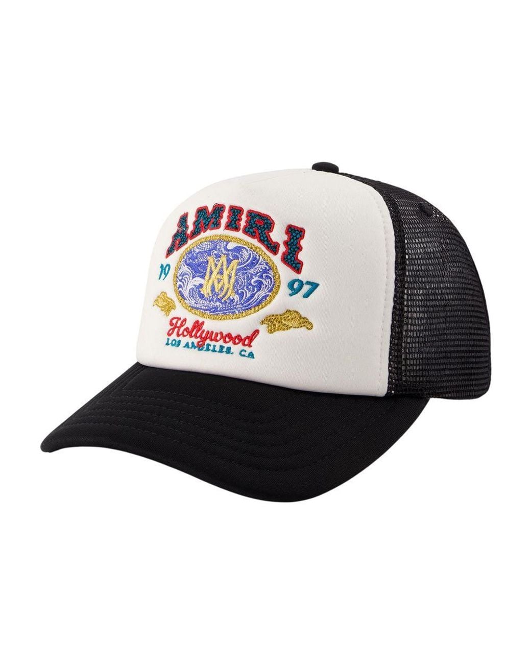 Amiri Black Wave Foam Trucker Cap for men