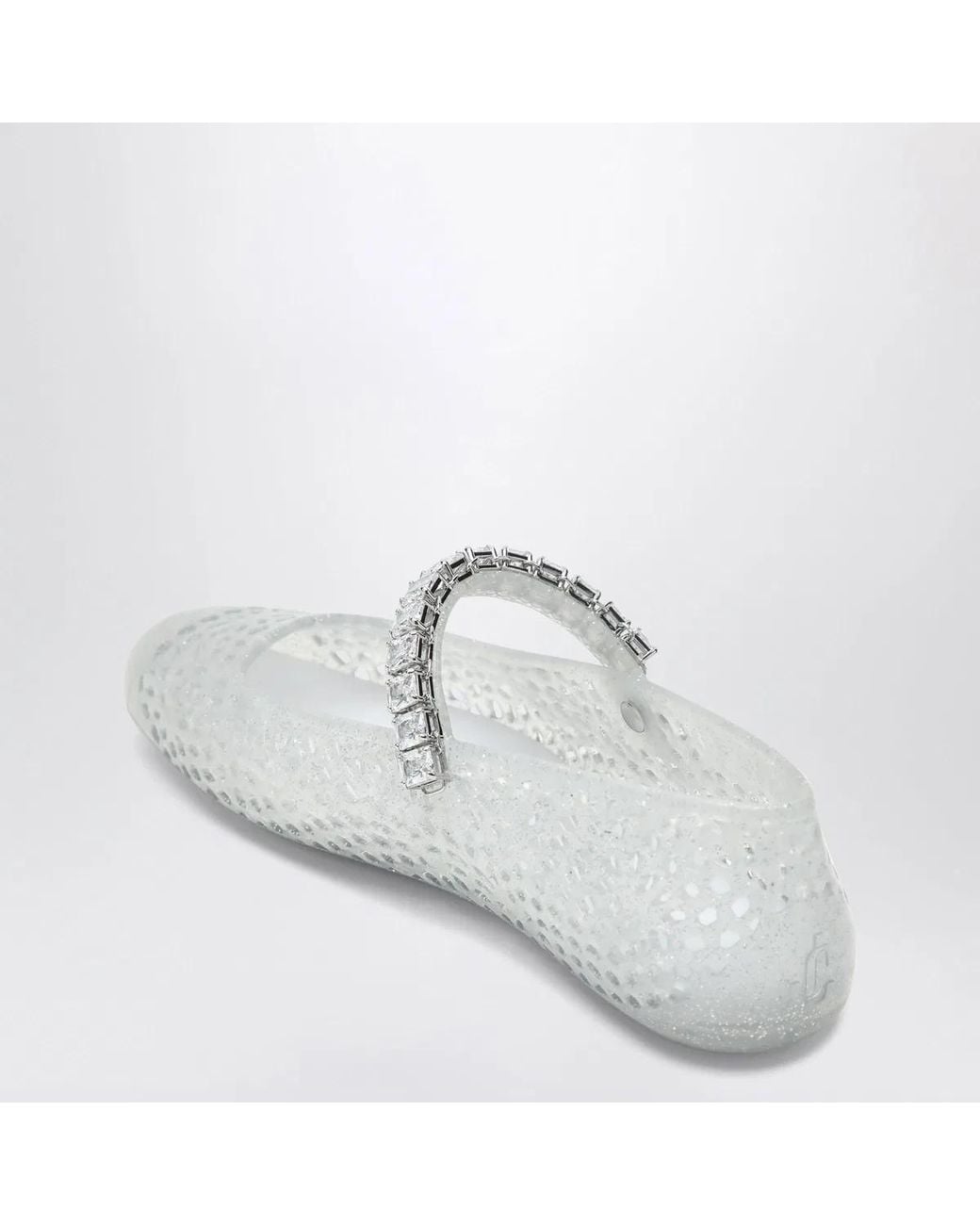 Jimmy Choo White Transparent Rubber The Jelly Ballerinas