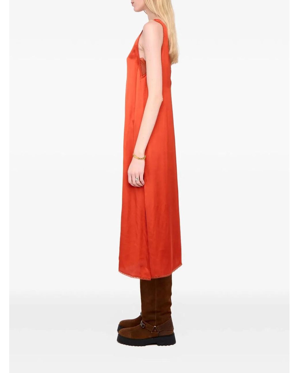 Zadig & Voltaire Red Zadig&Voltaire Renzo Satin Slip Dress