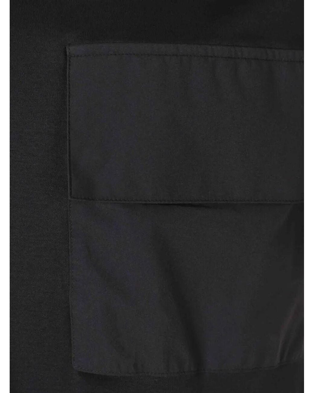 Laminar Black Contrast Pockets T-Shirt for men
