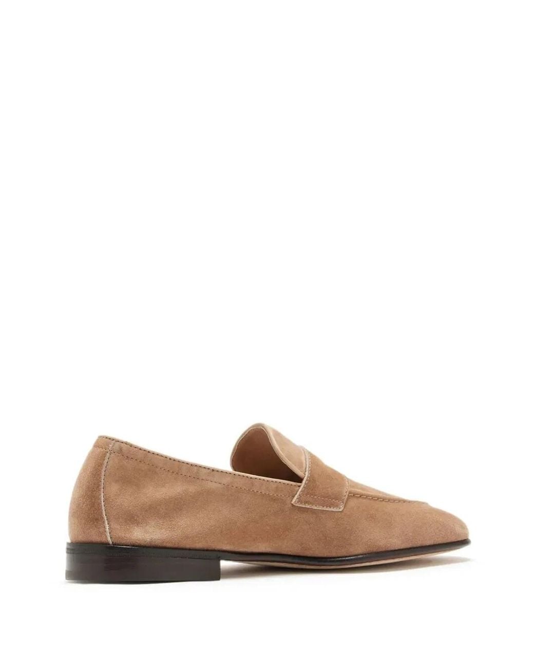 Brunello Cucinelli Brown Soft Suede Penny Loafer for men