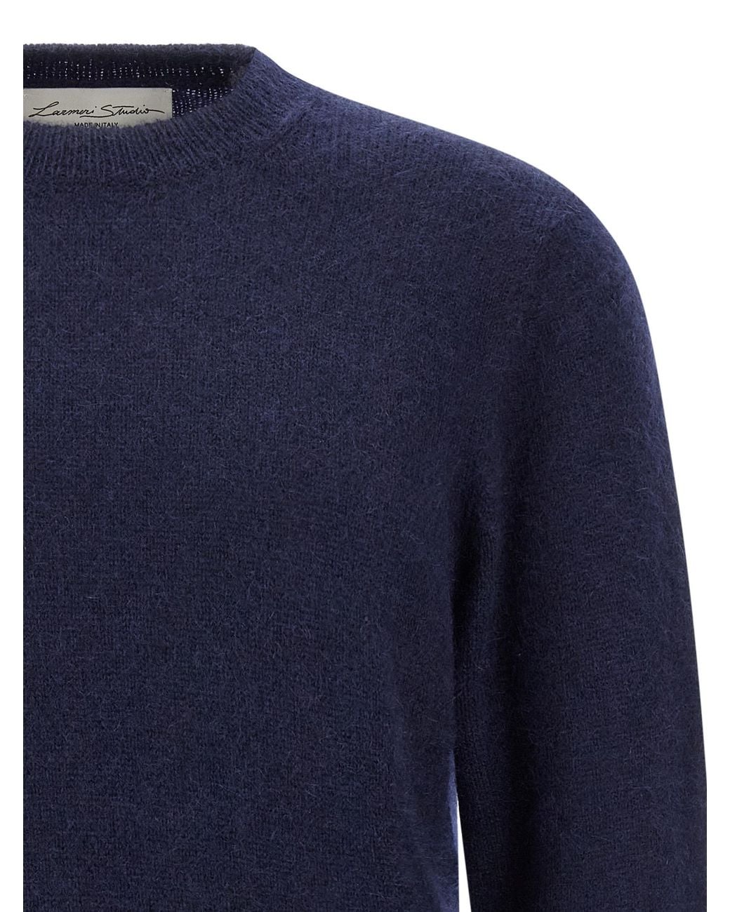 LARMERI STUDIO Blue Cashmere Sweater for men