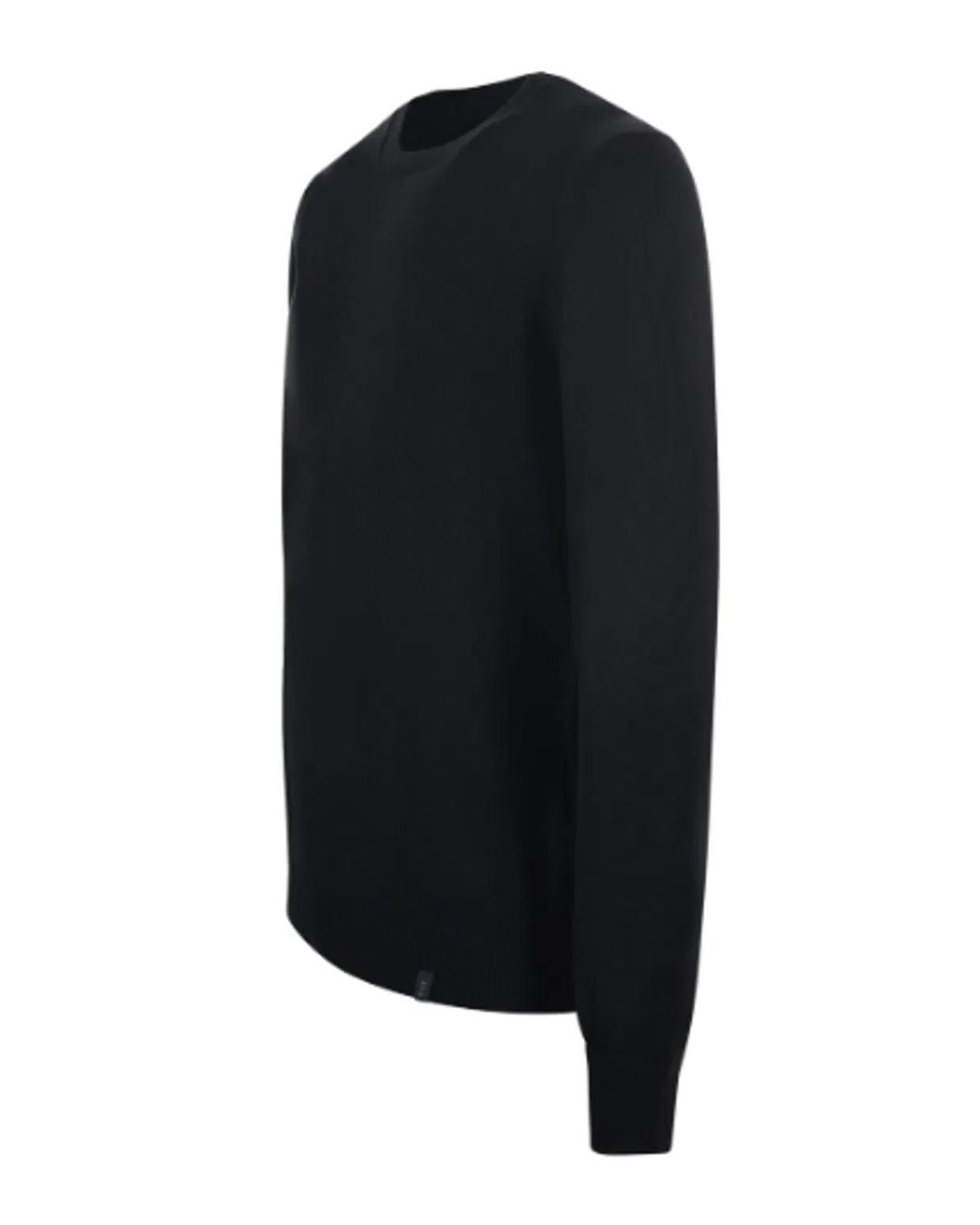 Fay Black Wool Crew Neck Sweater for men
