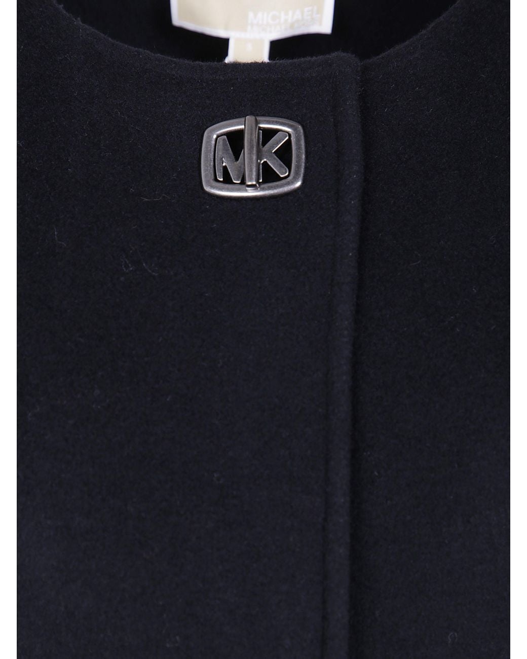 MICHAEL Michael Kors Blue Turn Lock Wool Cape