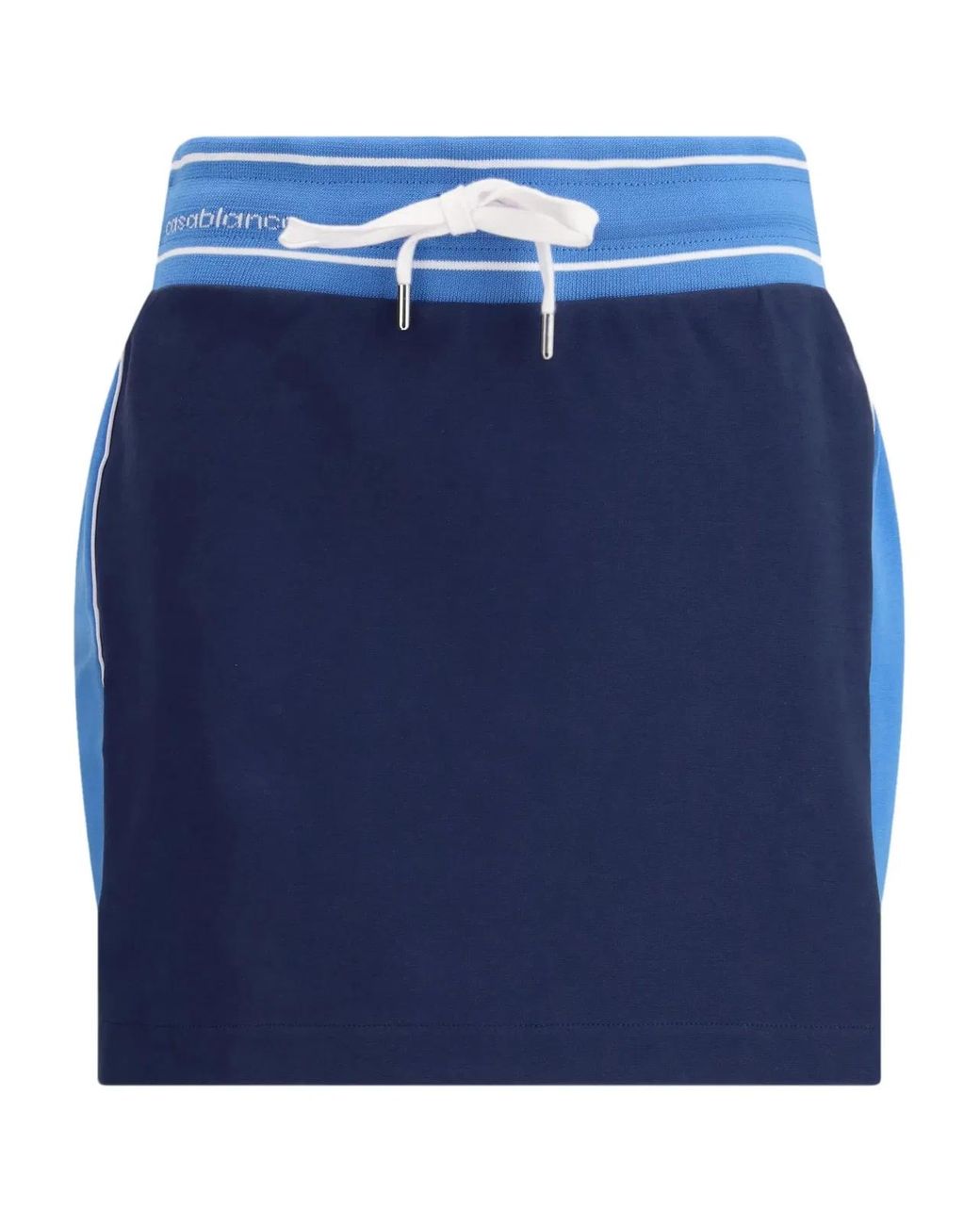 Casablanca Blue Drawstring Mini Skirt