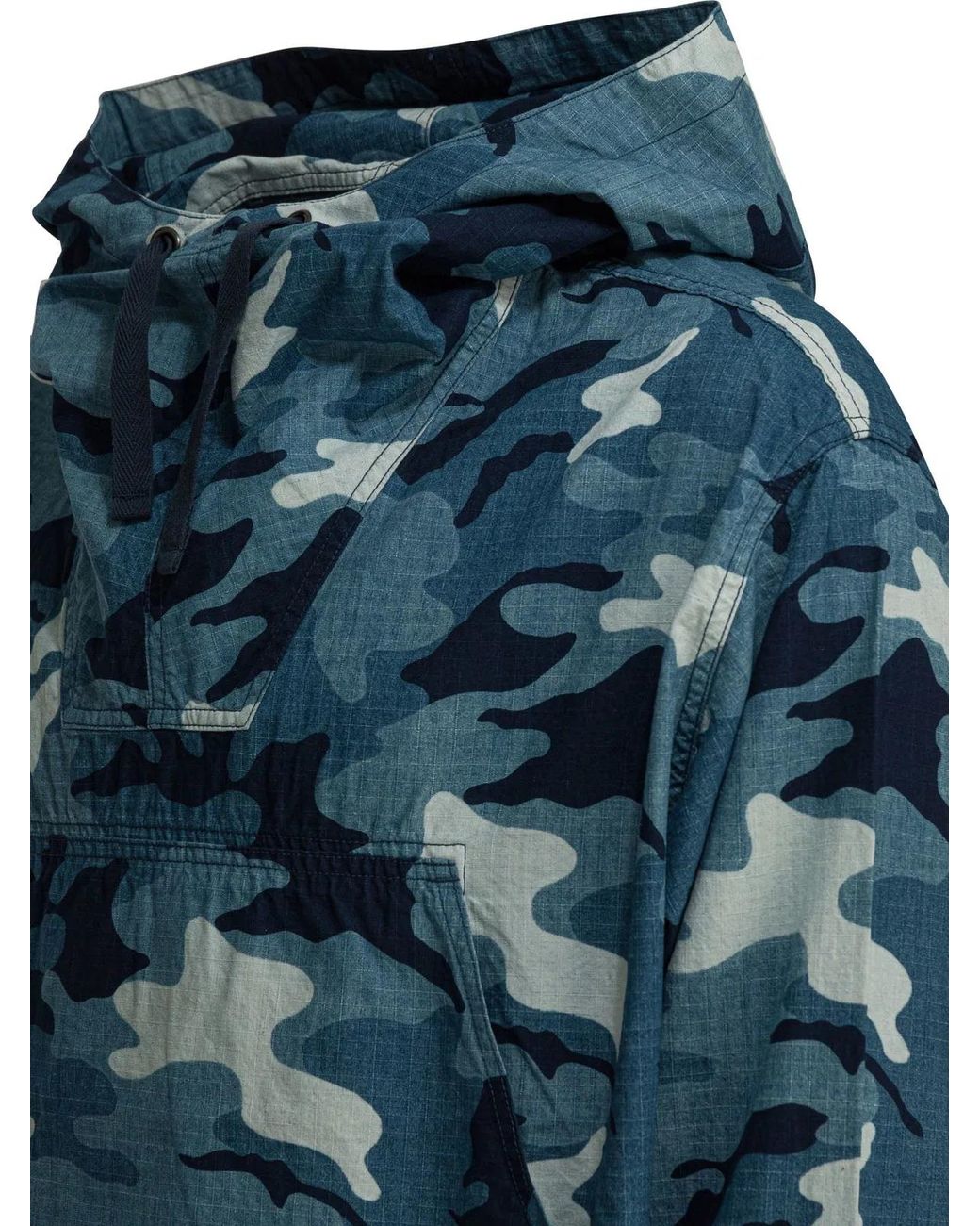 Beams Plus Blue Cotton Jacket for men