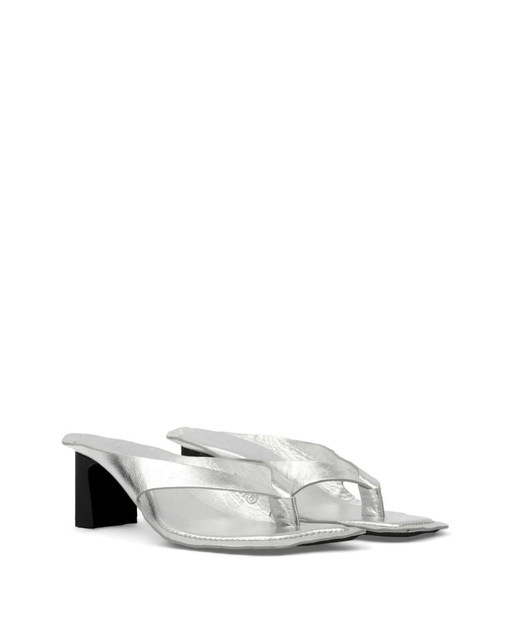 MM6 by Maison Margiela White Thong Heel Sandals