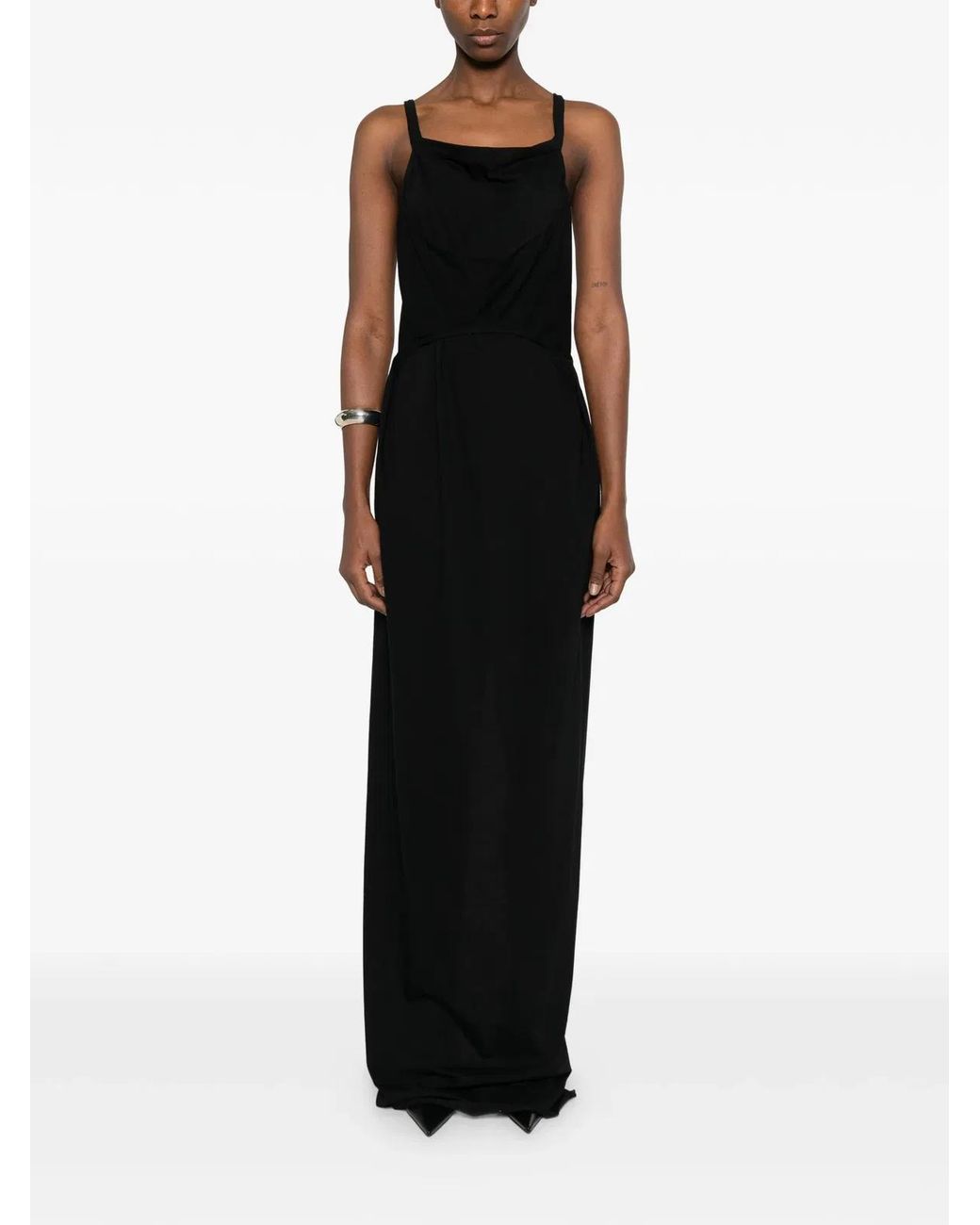 Rick Owens Black Temple Gown