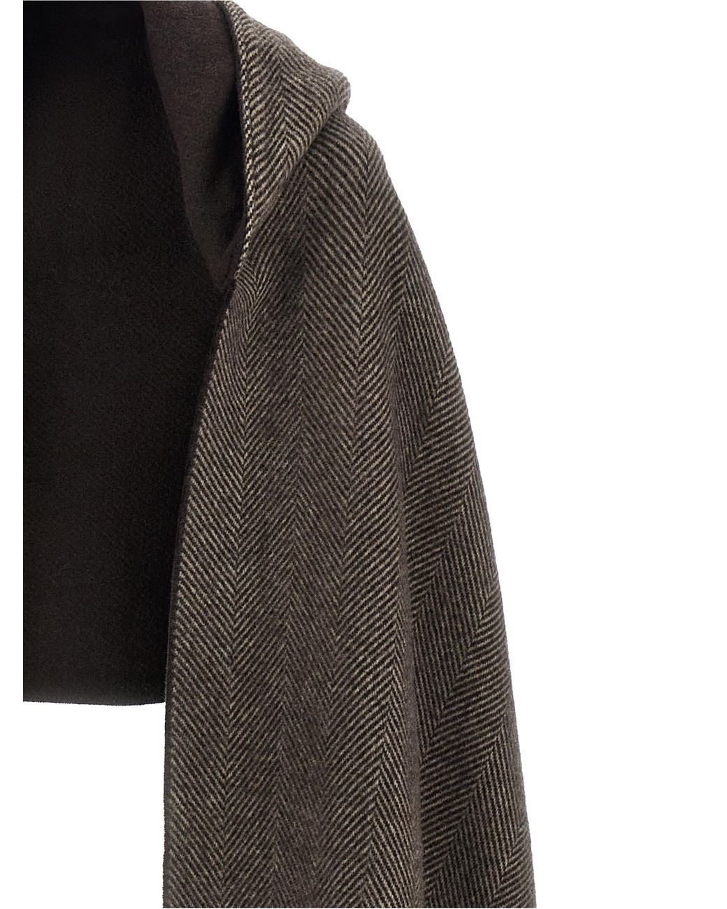 Brunello Cucinelli Black Scarf With Reversible Hood