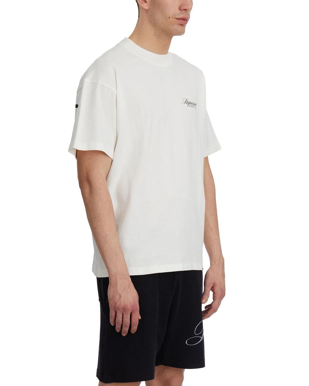 Represent White Cotton Owners Club Script T-Shirt for men