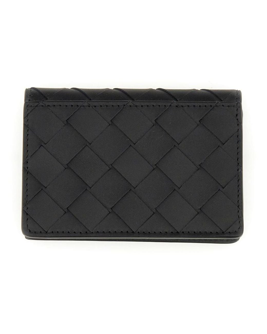 Bottega Veneta White Porta Biglietti Da Visita Intrecciato for men