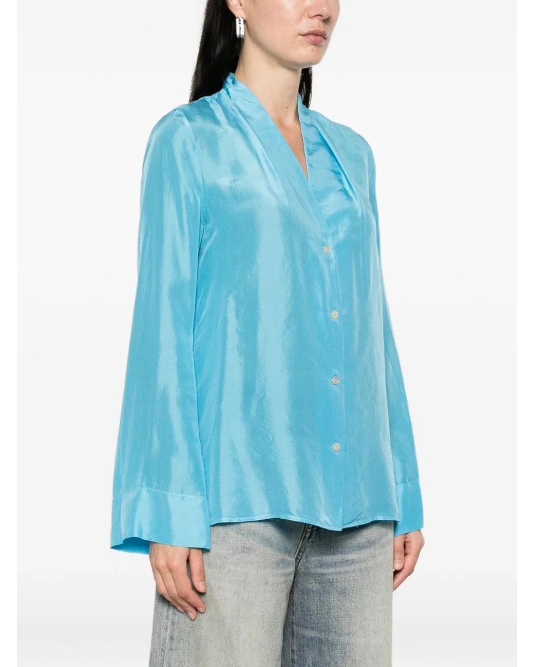 Forte_forte Blue Silk Shirt
