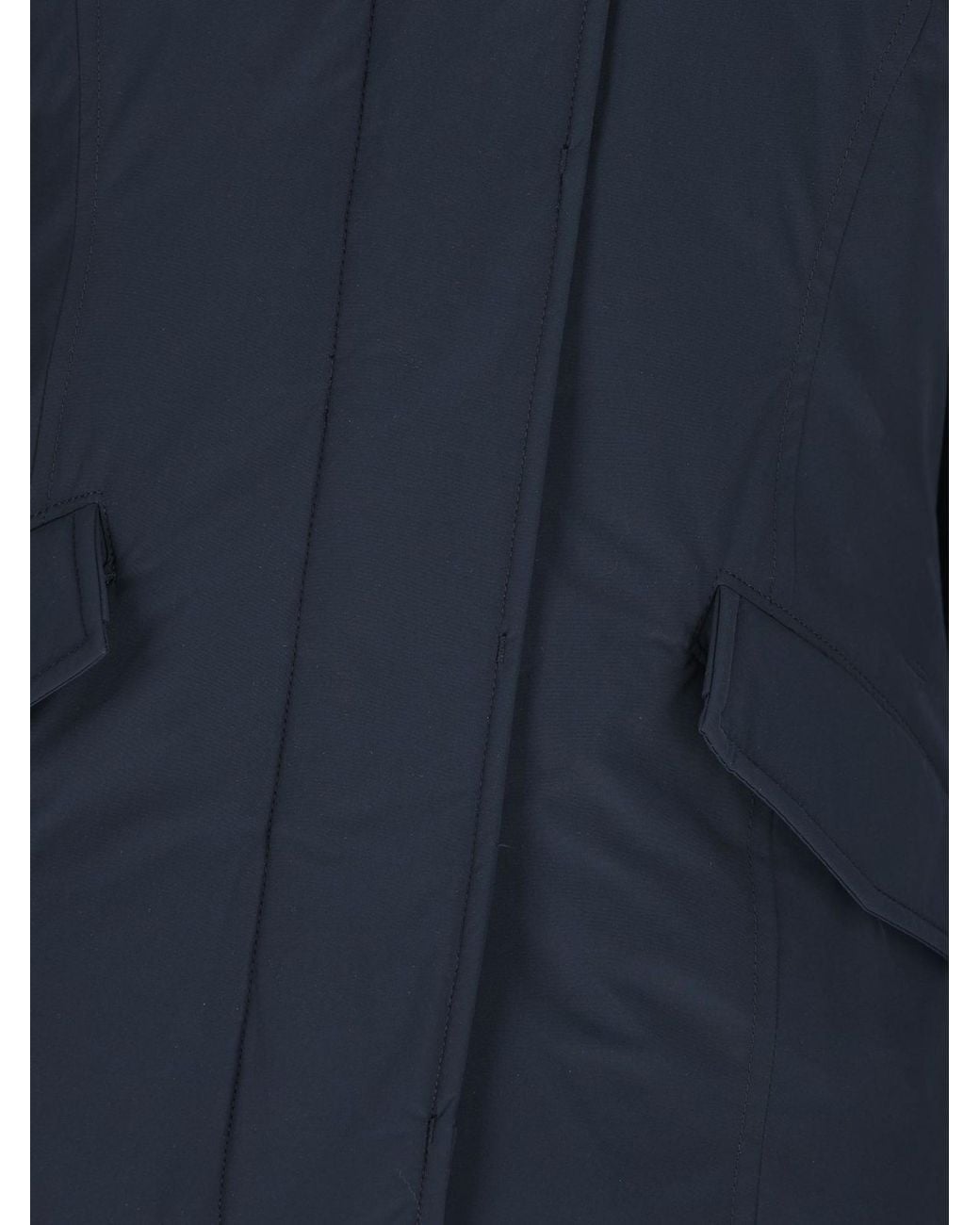 Woolrich Blue Arctic Hooded Fur-Trim Coats