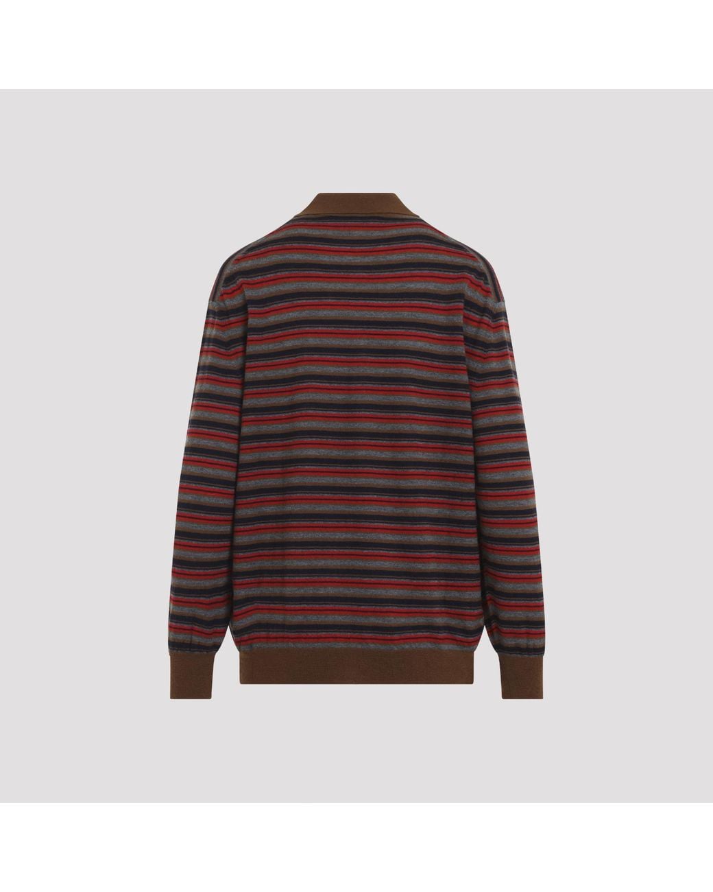 Prada Purple Tabacco Ardesia Cashmere Polo