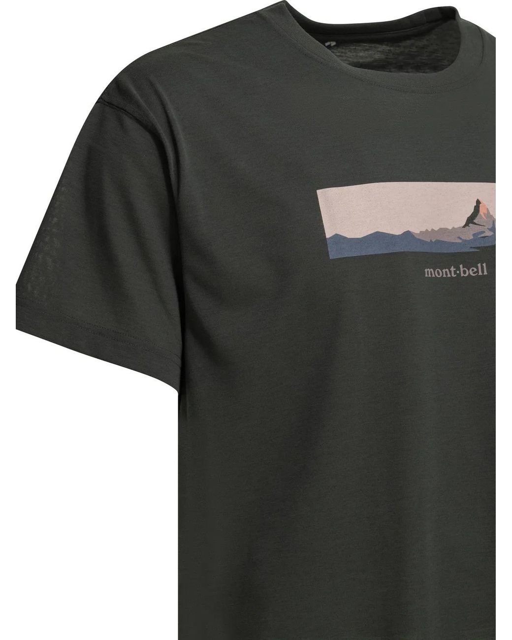 Montbell Green Polyester T-Shirt for men