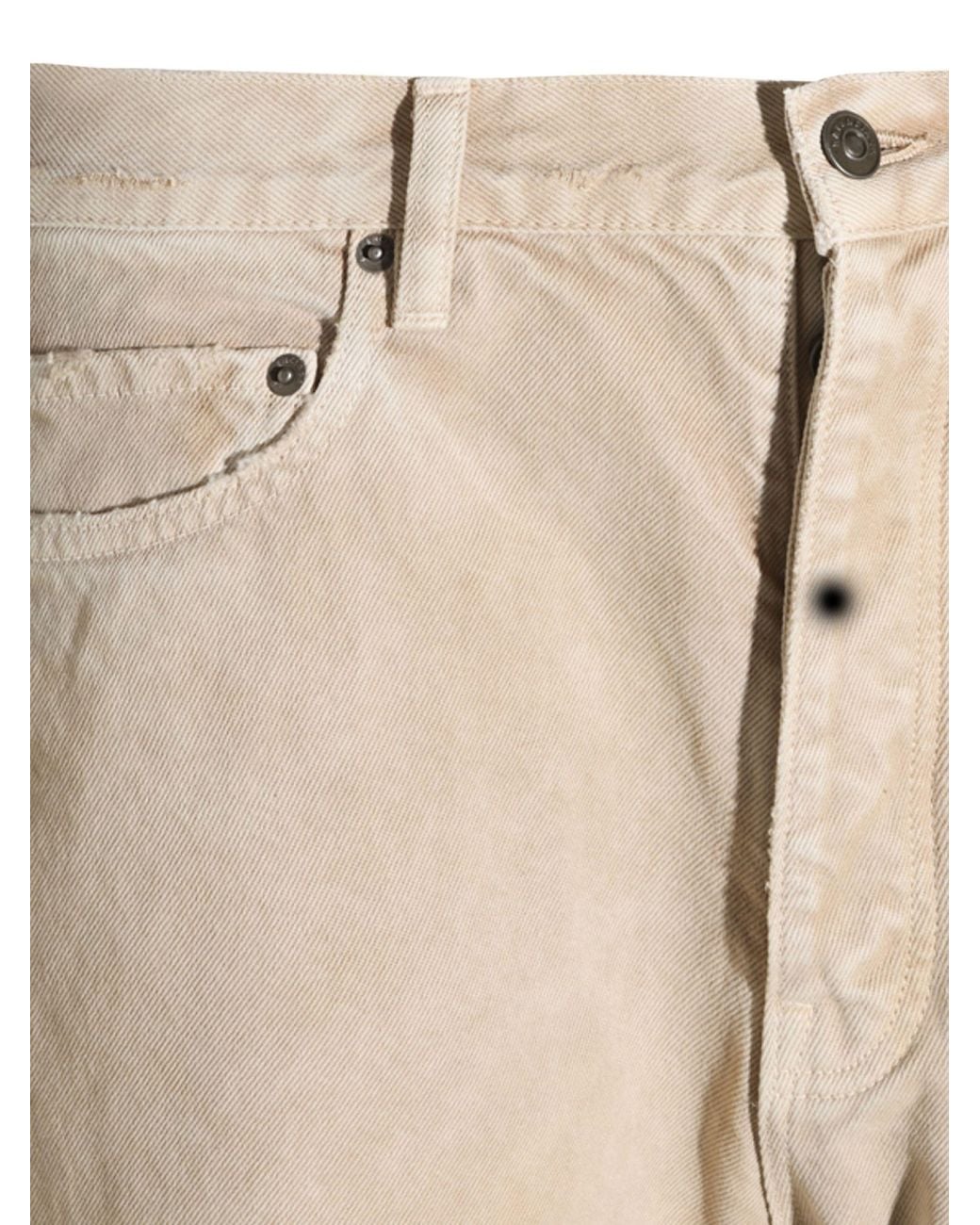 Balenciaga Natural Distressed-Effect Wide-Leg Jeans for men