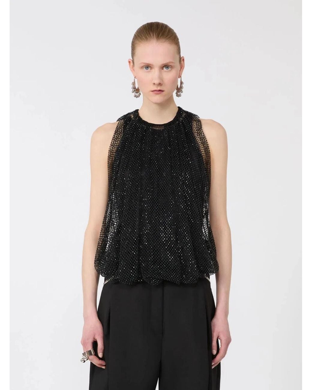 Max Mara Black Spxnodo Top