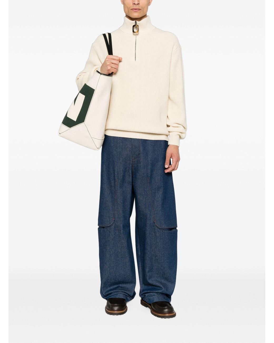 J.W. Anderson Natural Wool Sweater for men