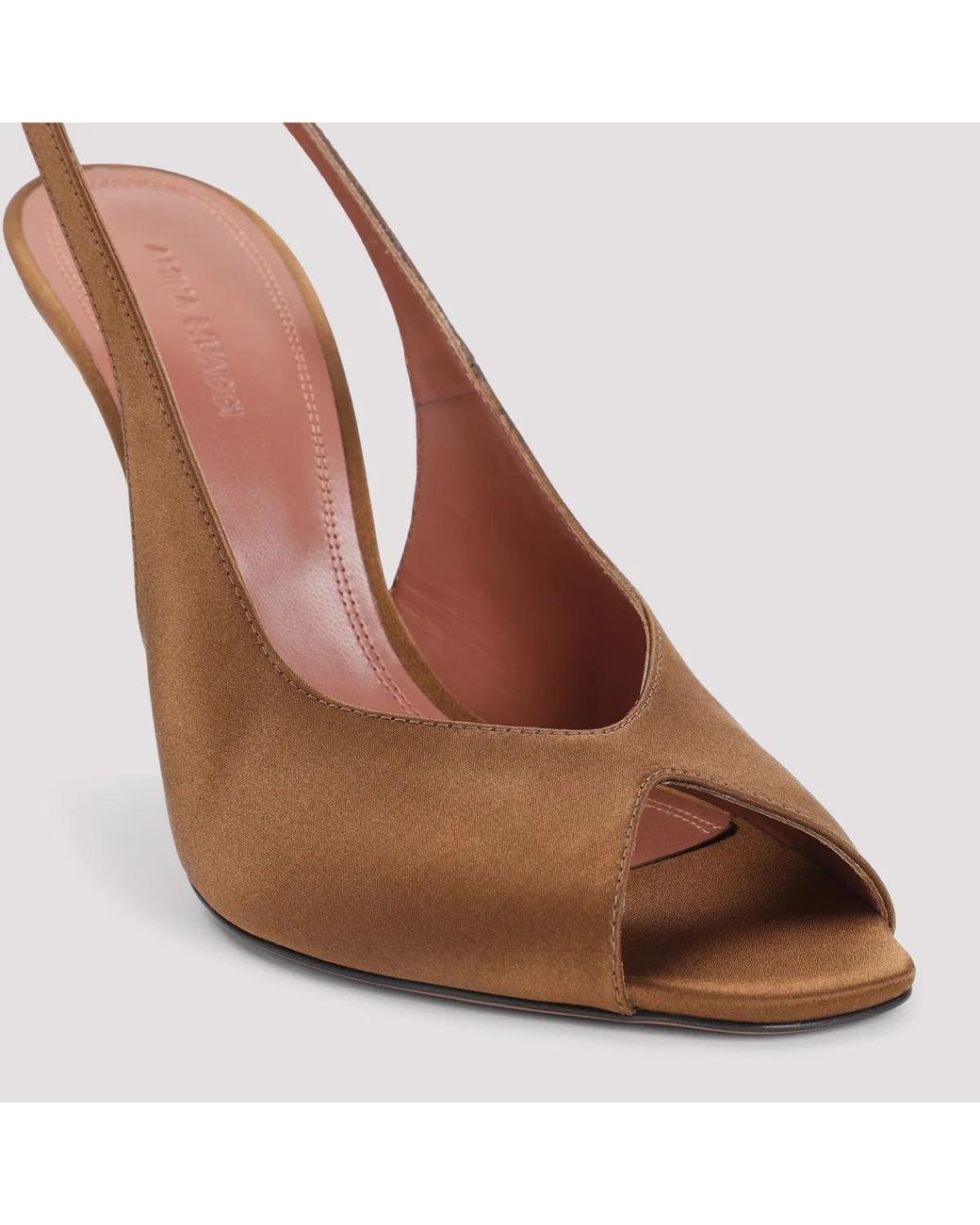 AMINA MUADDI Brown Kistina 105 Sling Mules