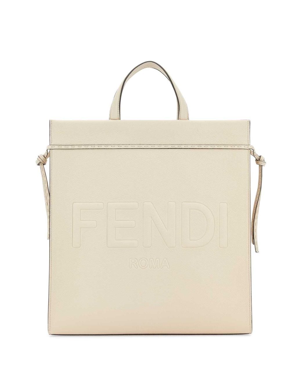 Fendi Natural Ivory Medium Go To Shopper Shopping Bag for men