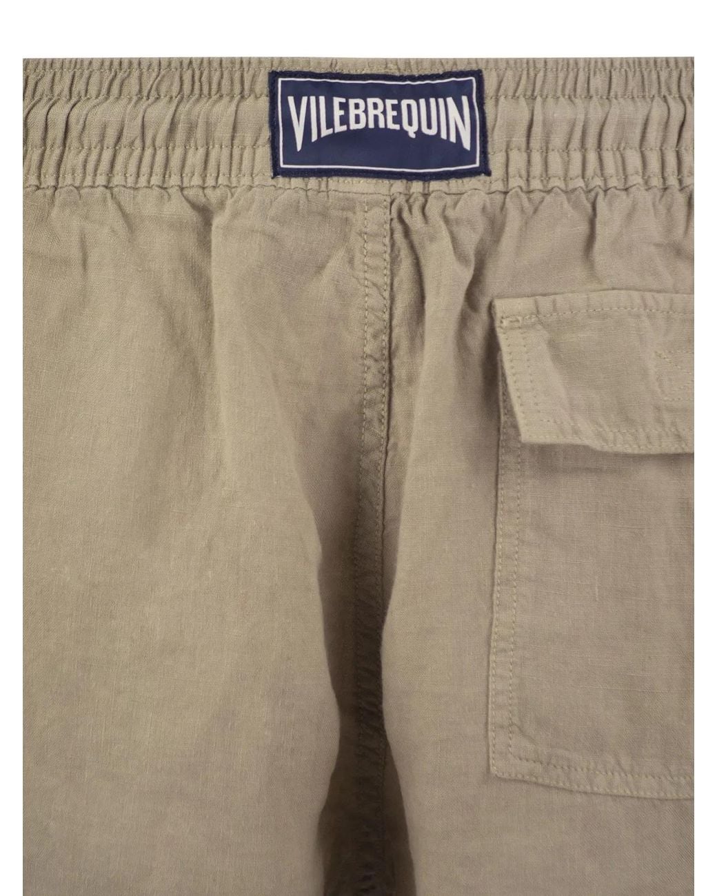 Vilebrequin Natural Linen Cargo Bermuda Shorts for men