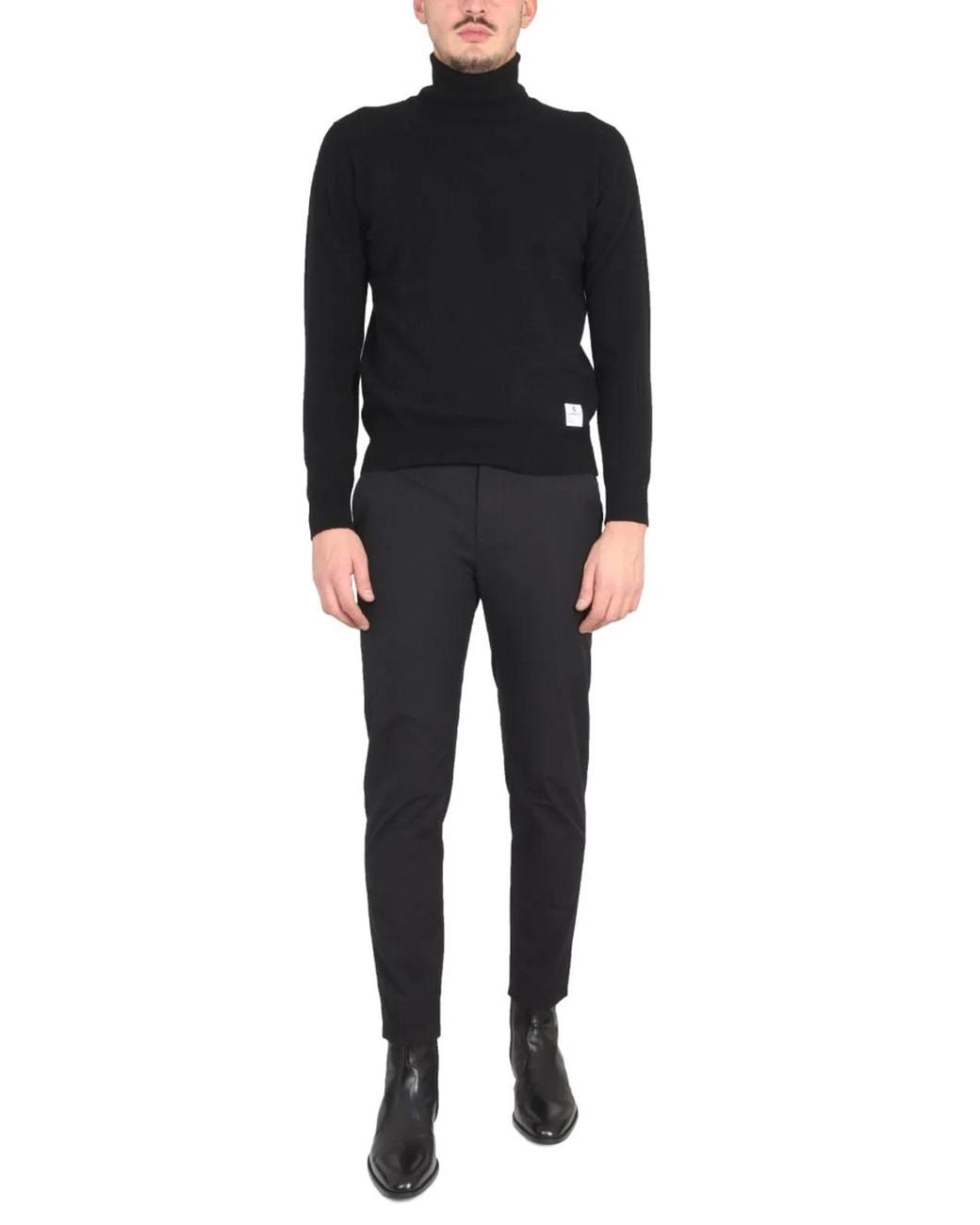 Department 5 Blue Pants With Logo Patch for men