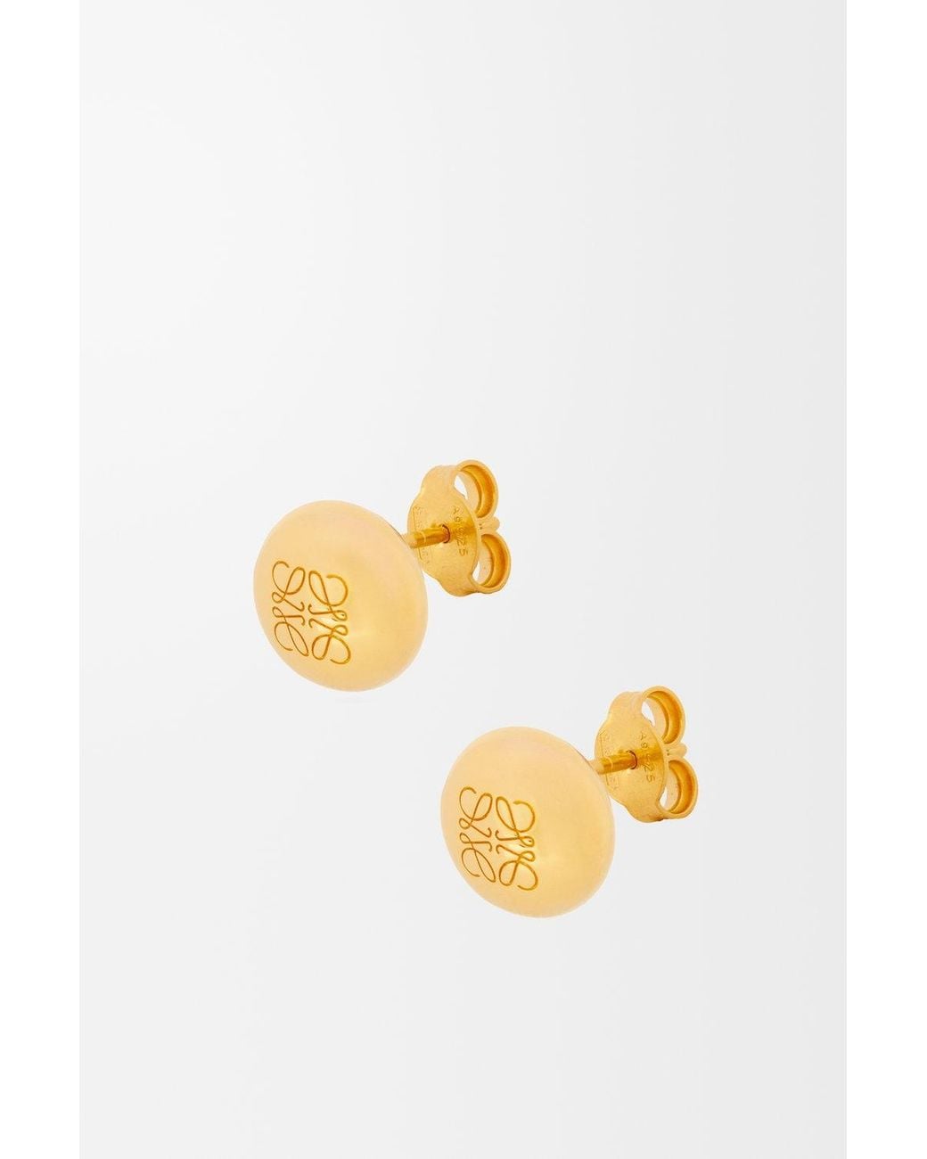 Loewe Metallic Anagram Loog-Engraved Earrings