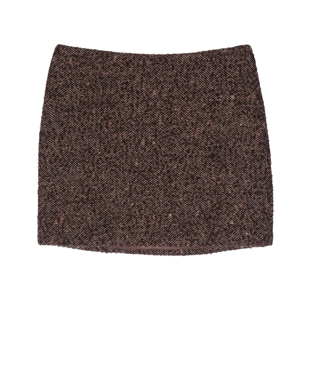 ERMANNO FIRENZE Brown Gonna Mini Spigata