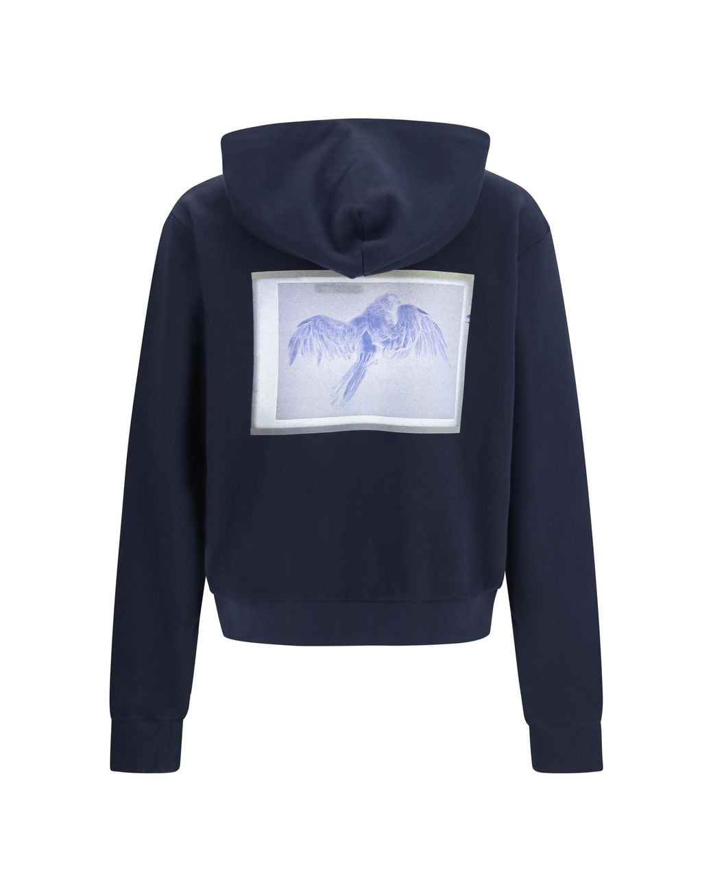 MM6 by Maison Margiela Blue Hooded Sweatshirt With Central Pocket for men