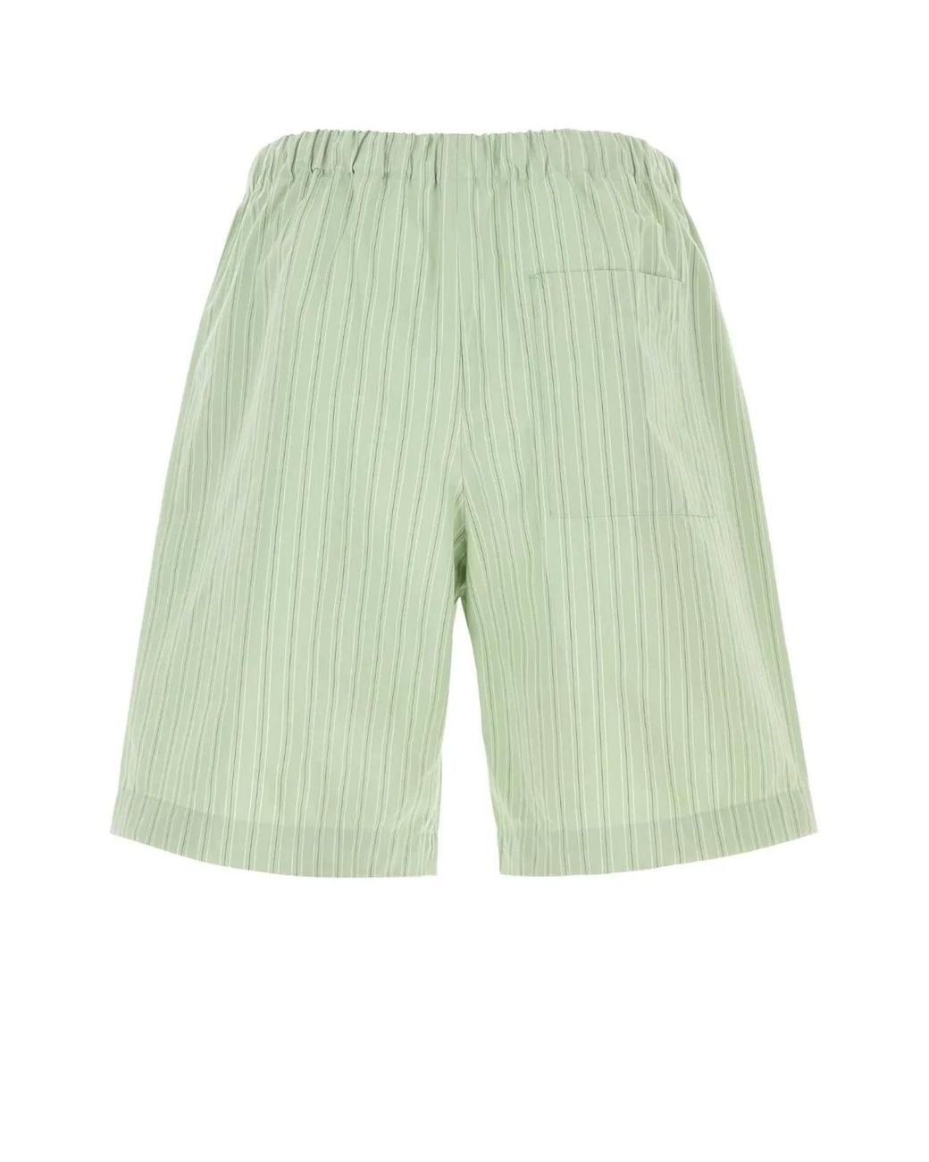 Dries Van Noten Green Embroidered Opini Piperi Bermuda Shorts for men