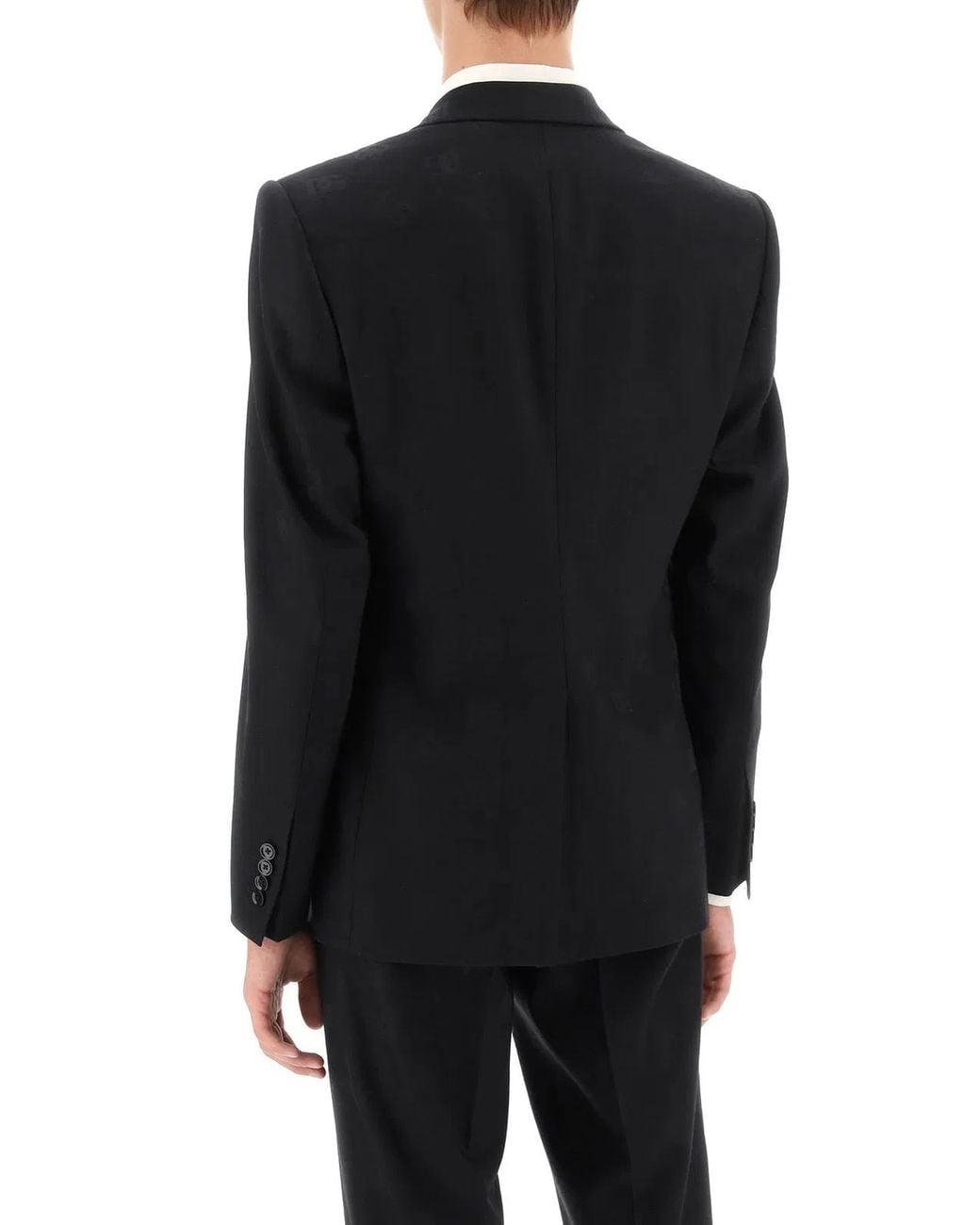 Dolce & Gabbana Black Dolce & Gabbana Virgin Wool Blend Single-Breast Jacket for men