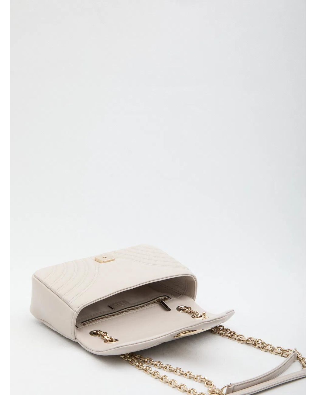 Gucci White Gg Marmont Medium Shoulder Bag