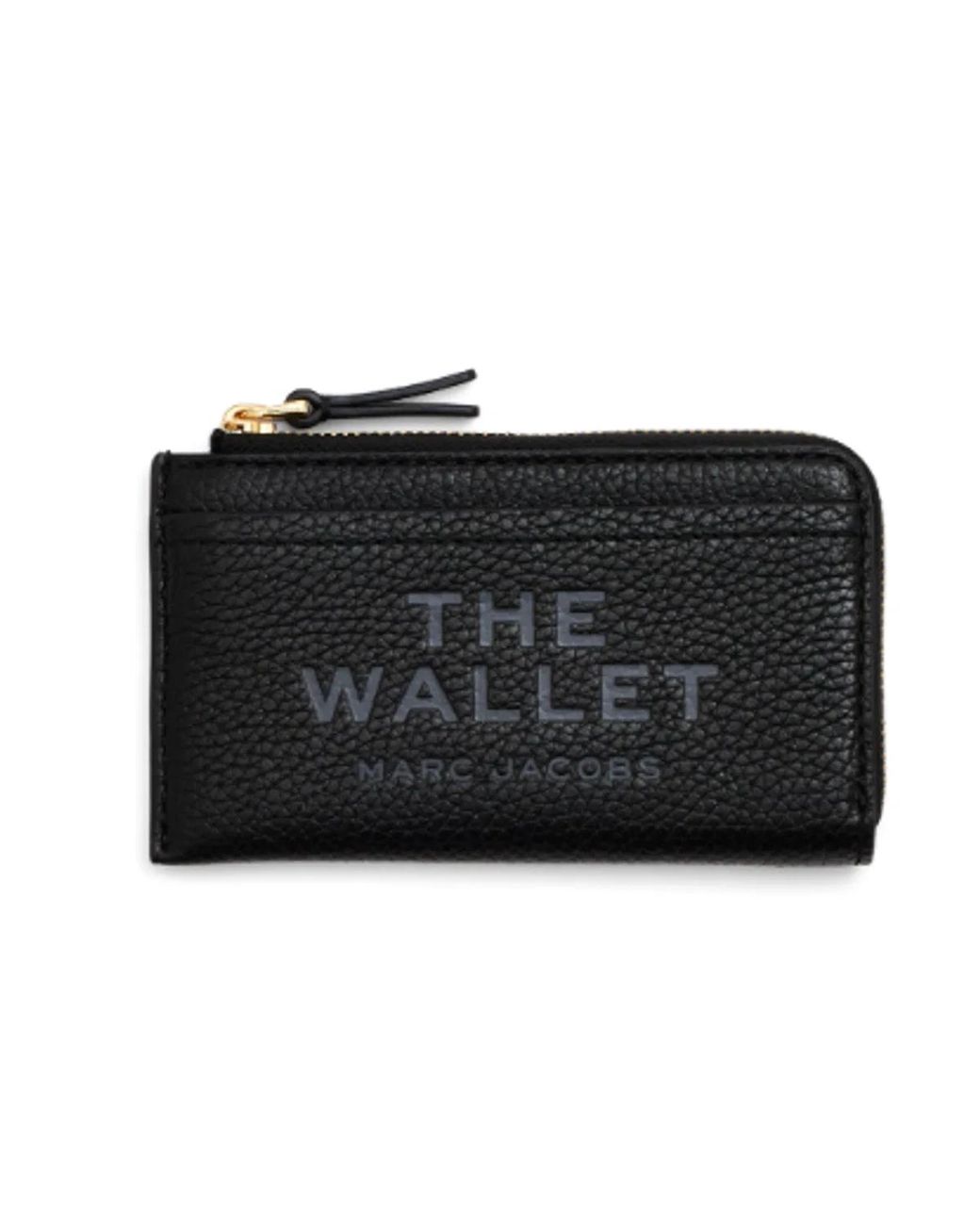 Marc Jacobs Black Wallet Top Zip Multi Leather Cow Hide & Purses